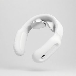 Power Arc Smart heated neck massager treats neck tension, shoulder stiffness, headaches, posture-related pain, and “tech-neck”
